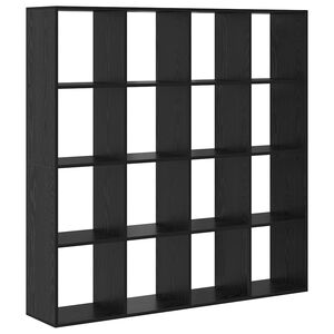 vidaXL B&uuml;cherregal Schwarz Eichen-Optik 137,5 x 29 x 137,5 cm