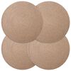 vidaXL Jute-Untersetzer 4 pcs Natur &Oslash; 30 cm 100% Tossa-Jute