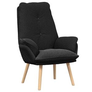 vidaXL Sessel Schwarz 69 x 74 x 93 cm Sherpa-Stoff