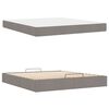 vidaXL Bettgestell mit Matratze mit Matratze 2 pcs Taupe Stoff