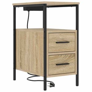 vidaXL Nachttisch Sonoma-Eiche 30 x 48 x 61 cm Holzwerkstoff