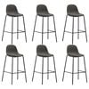 vidaXL Barhocker 6 Stk. Dunkelgrau Stoff