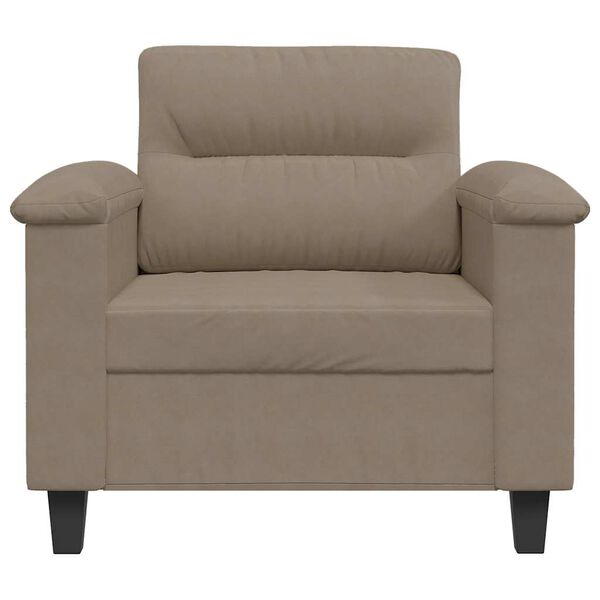 vidaXL Sessel Taupe 60 cm Mikrofasergewebe