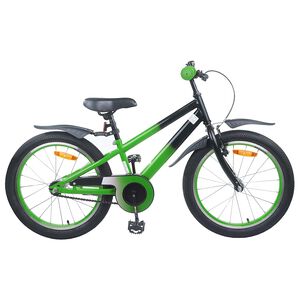 vidaXL Kinderfahrrad 18 Zoll f&uuml;r 5-7 Jahre alt Blau Schwarz