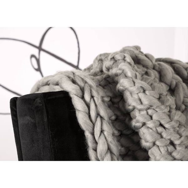 Venture Home Decke Kate 170x130 cm Polyester Hellgrau