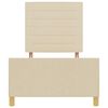 vidaXL Bettgestell mit Kopfteil Creme 100 x 200 cm Stoff