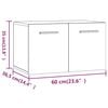 vidaXL Wandschrank Sonoma-Eiche 60x36,5x35 cm Holzwerkstoff