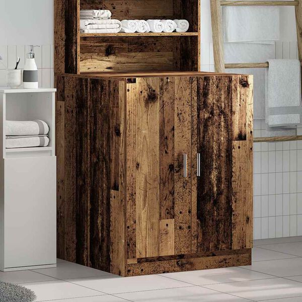 vidaXL Waschmaschinenschrank Altholz-Optik 70,5x71,5x91,5 cm
