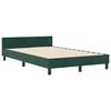 vidaXL Boxspringbett mit Kopfteil Dunkelgr&uuml;n 120 x 190 cm Samt