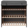 vidaXL Schuhschrank mit Abdeckung Grau 79 x 40 x 80 cm Stoff