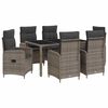 vidaXL Outdoortisch-Set 7 pcs Hellgrau und Dunkelgrau 150 x 90 x 75 cm