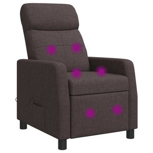 vidaXL Massage Relaxsessel Dunkelbraun Stoff