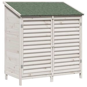 vidaXL Garten Shed Wei&szlig; 106 x 56 x 113,5 cm Massivholz aus Fichte