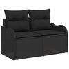 vidaXL Garten-Sofa-Set mit Speicher 9 pcs Schwarz Poly Rattan