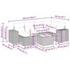 vidaXL 7-tlg. Garten-Sofagarnitur mit Kissen Beige Poly Rattan
