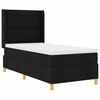 vidaXL Boxspringbett mit Matratze Schwarz 140 x 190 cm Stoff