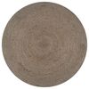 vidaXL Teppich Handgefertigt Jute Rund 150 cm Grau