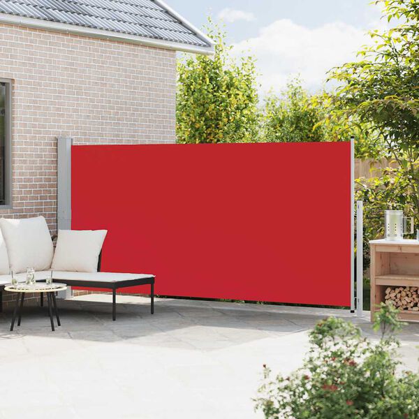 vidaXL Seitenmarkise Ausziehbar 180x500 cm Rot