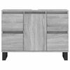 vidaXL Badschrank Grau Sonoma 80x33x60 cm Holzwerkstoff