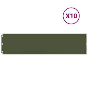 vidaXL Raseneinfassung 10 Stk. 25 x 103 cm Kaltgewalzter Stahl