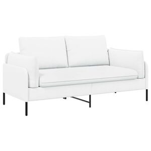 vidaXL 2-Sitzer Sofa Wei&szlig; 188 x 81 x 89 cm Stoff