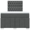 vidaXL Boxspringbett mit Matratze Dunkelgrau 120x190 cm Stoff