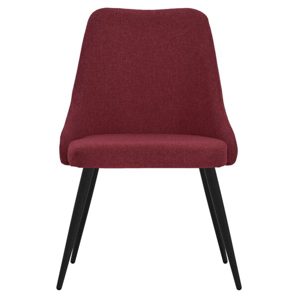 vidaXL Esszimmerst&uuml;hle 4 Stk. Weinrot Stoff