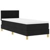 vidaXL Boxspringbett mit Matratze Schwarz 80 x 200 cm Stoff
