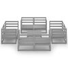 vidaXL 9-tlg. Garten-Lounge-Set Grau Kiefer Massivholz