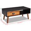 vidaXL Couchtisch Akazienholz Massiv 90 x 50 x 40 cm