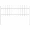 vidaXL Gartenzaun WOERDEN 1,7 x 0,6 m Pulverbeschichteter Stahl Wei&szlig;