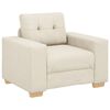 vidaXL Sofa 3 pcs Beige Leinenmischgewebe
