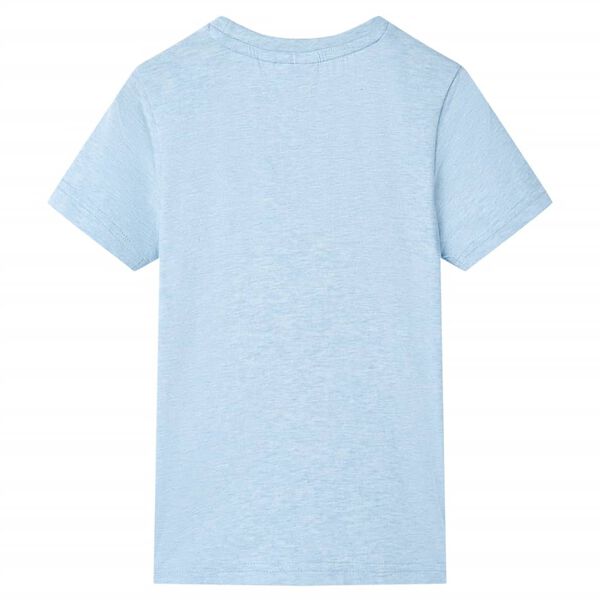 Kinder-T-Shirt Hellblau Melange 92