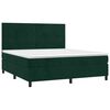 vidaXL Boxspringbett mit Matratze Dunkelgr&uuml;n 180x200 cm Samt