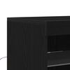 vidaXL LED-Sideboard Schwarz Eichen-Optik 41 x 37 x 100 cm