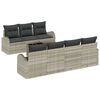 vidaXL Gartensofa-set Hellgrau 55 x 55 x 37 cm Poly-Rattan