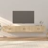 vidaXL TV-Wandschr&auml;nke 3 Stk. Sonoma-Eiche 100x34,5x40 cm