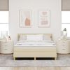 vidaXL Boxspringbett mit Matratze Creme 200 x 160 cm Stoff