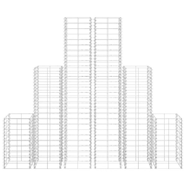 vidaXL Gabionen-Set 6-tlg. Verzinkter Draht