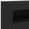 vidaXL TV-Wandschrank mit LED-Leuchten Schwarz 40x30x40 cm