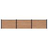vidaXL zaunset 3 stk. 526 x 105 cm WPC und Aluminium Braun