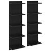 vidaXL Wandregal 2 stk. Schwarze Eiche 30 x 15 x 100 cm Holzwerkstoff