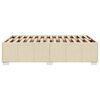 vidaXL Bettgestell ohne Matratze Creme 120x190 cm Stoff