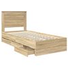 vidaXL Bettrahmen Sonoma-Eiche 90 x 190 cm Ingenieurs Holz