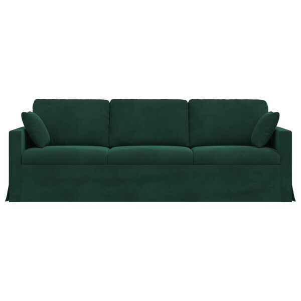 vidaXL Sofa Dunkelgr&uuml;n 228 x 78 x 80 cm Samt