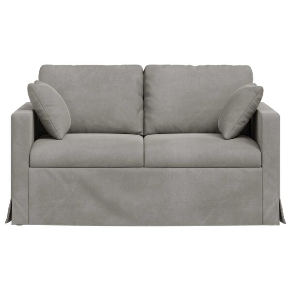 vidaXL Sofa Hellgrau Gesamtabmessungen: 138 x 78 x 80 cm (B x T x H)