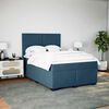 vidaXL Boxspringbett mit Matratze Blau 160x200 cm Samt
