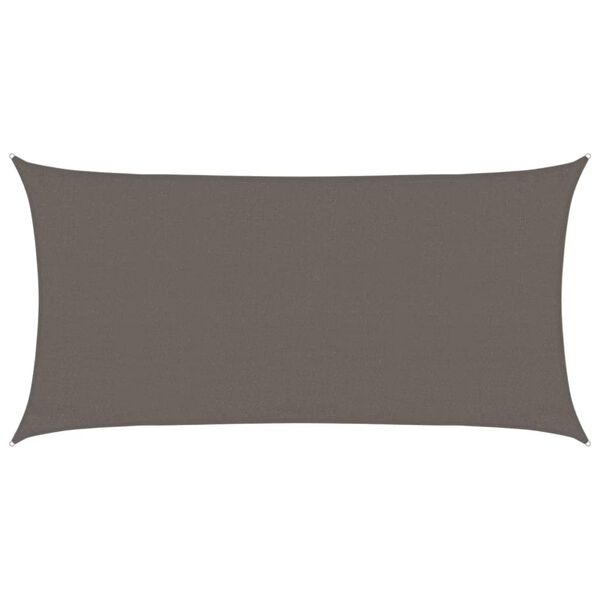 vidaXL Sonnensegel 160 g/m² Anthrazit 3x6 m HDPE