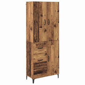 vidaXL Highboard Altholz 69,5 x 34 x 180 cm Holzwerkstoff