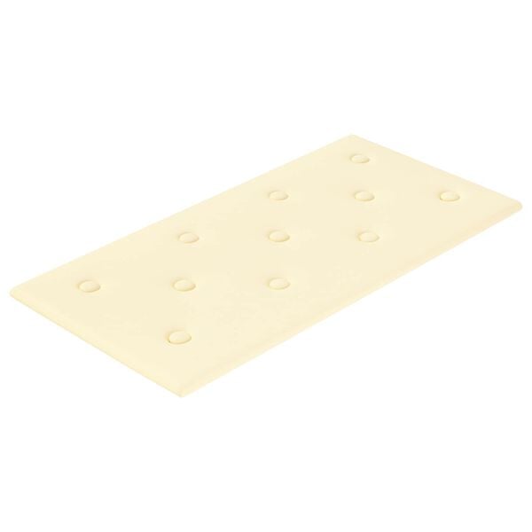 vidaXL Wandkopfteilen 12 pcs Creme 60 x 30 cm Kunstleder